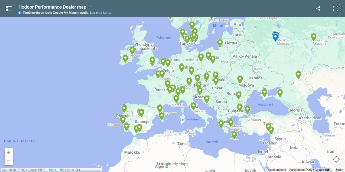 Hodoor Performance Dealer Map