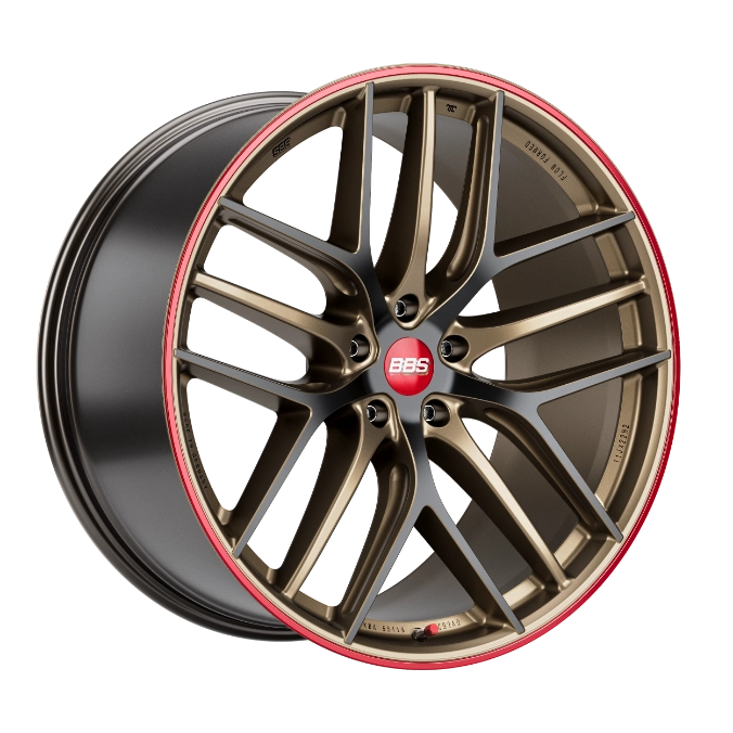 BBS CC-R in Satin Bronze finish - 3/4 render