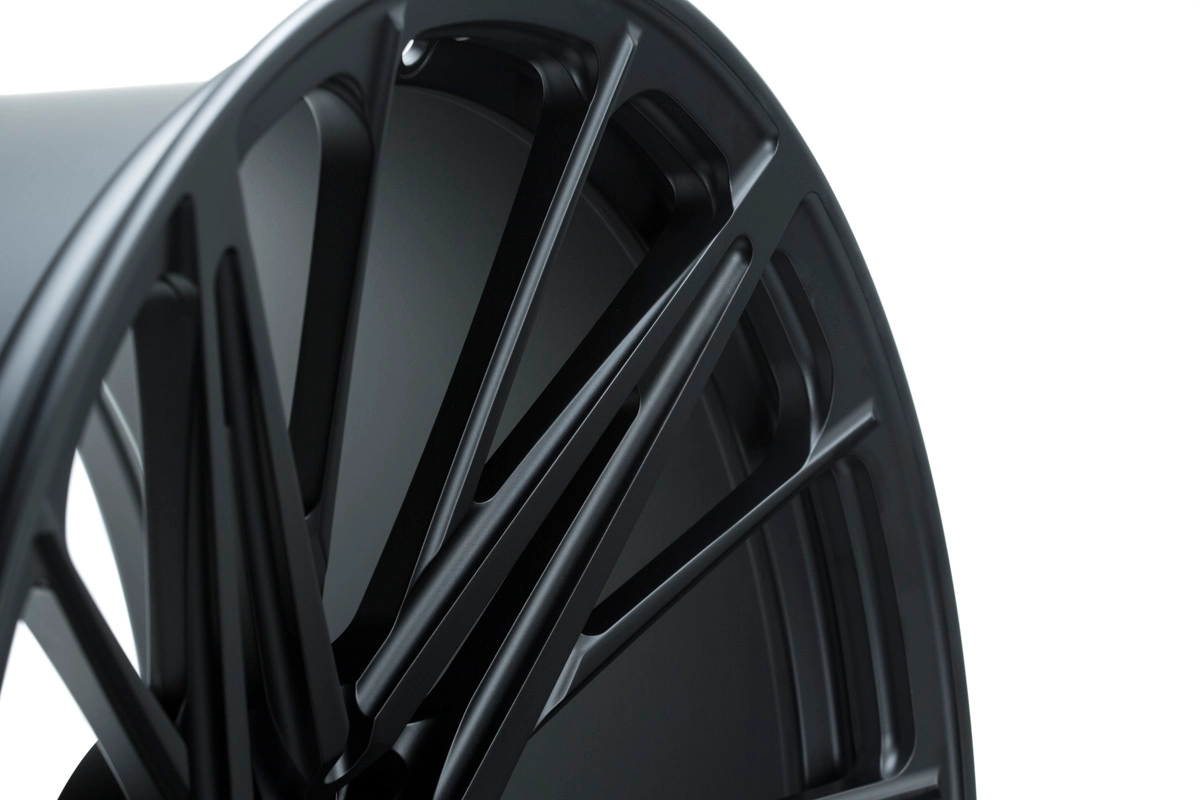 Vossen M-X6 forged monoblock wheel in Satin Black - 3/4 render