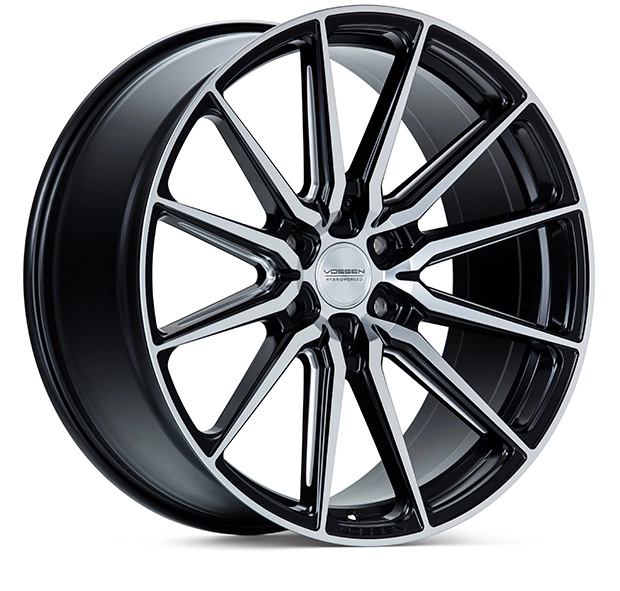 Vossen HF6-1 in Brushed Matte Black finish - 3/4 render