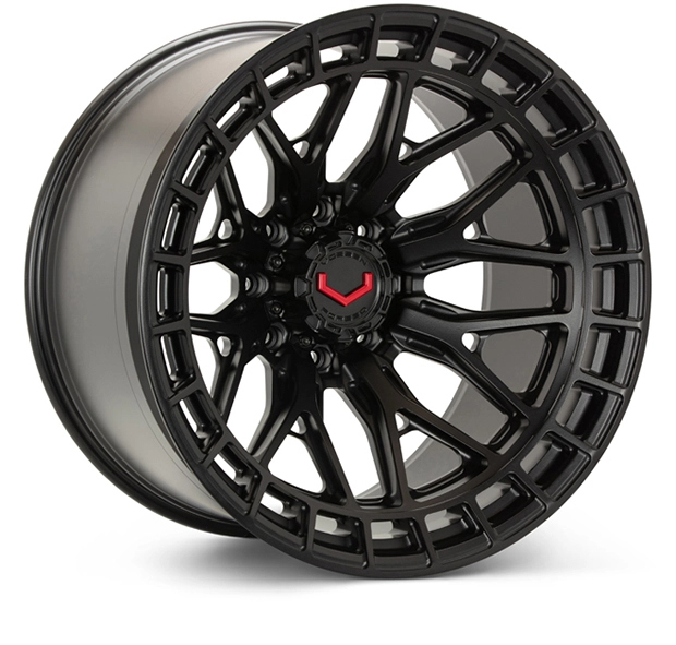 Vossen LCX-02 in Satin Black finish - 3/4 render
