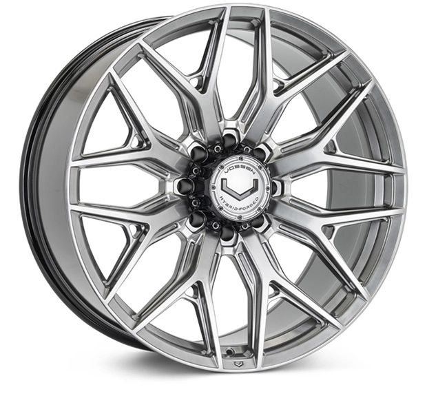 Vossen HF6-4 in Hyper Gunmetal finish - 3/4 render