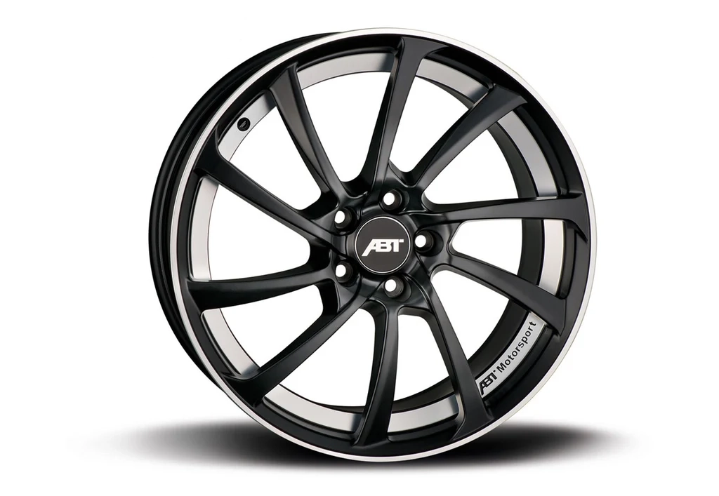 ABT Sportsline SPORT DR forged monoblock wheel in Mystic Black - 3/4 angle render