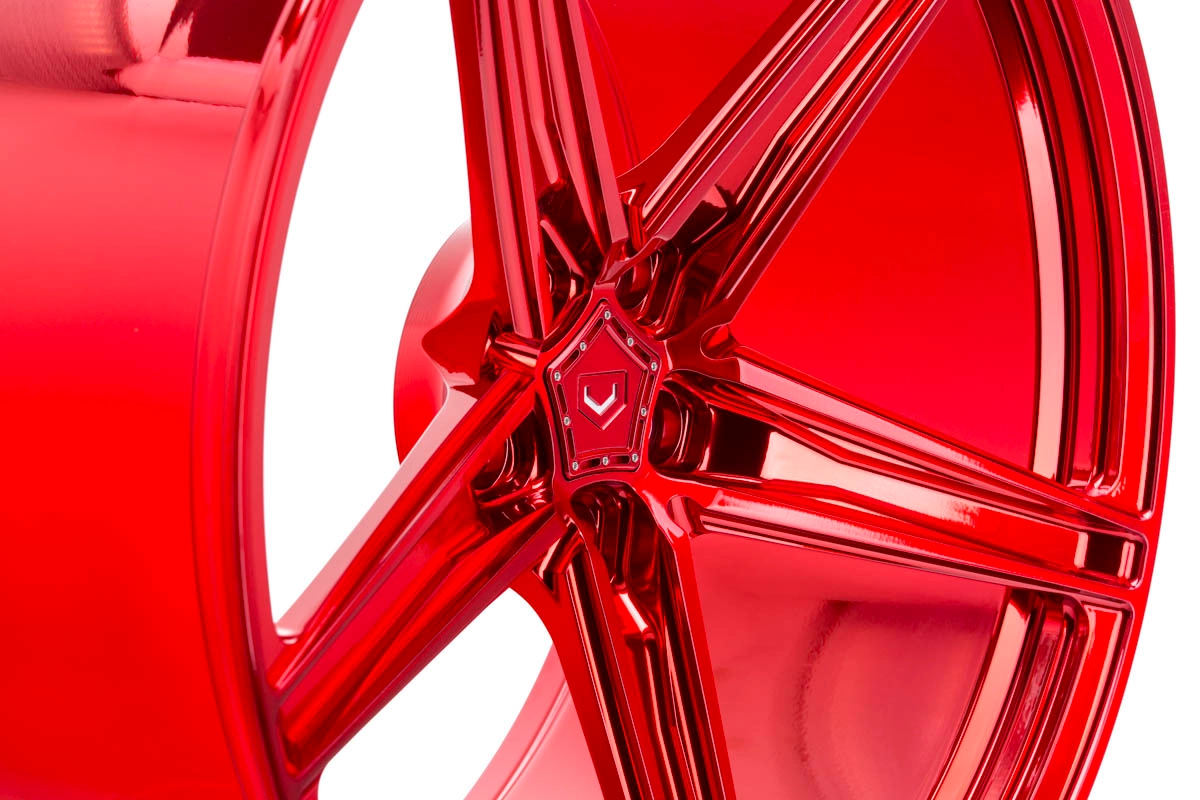 Vossen M-X5 (Monoblock) spoke detail in Satin Black finish - high-concave face profile