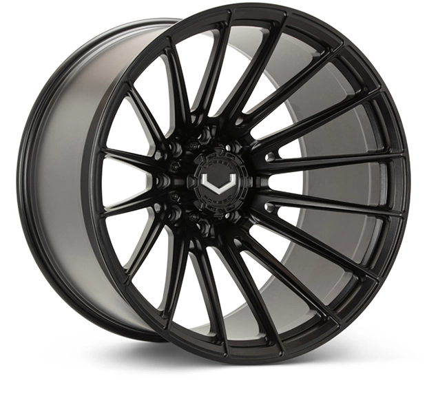 Vossen VFX-01 forged monoblock wheel in Satin Black - 3/4 angle render