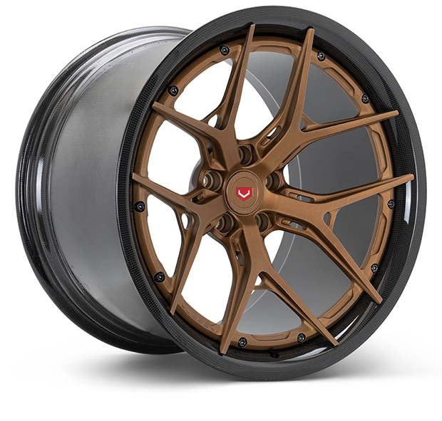Vossen S21-01 Carbon in Matte Brickell Bronze finish - 3/4 render