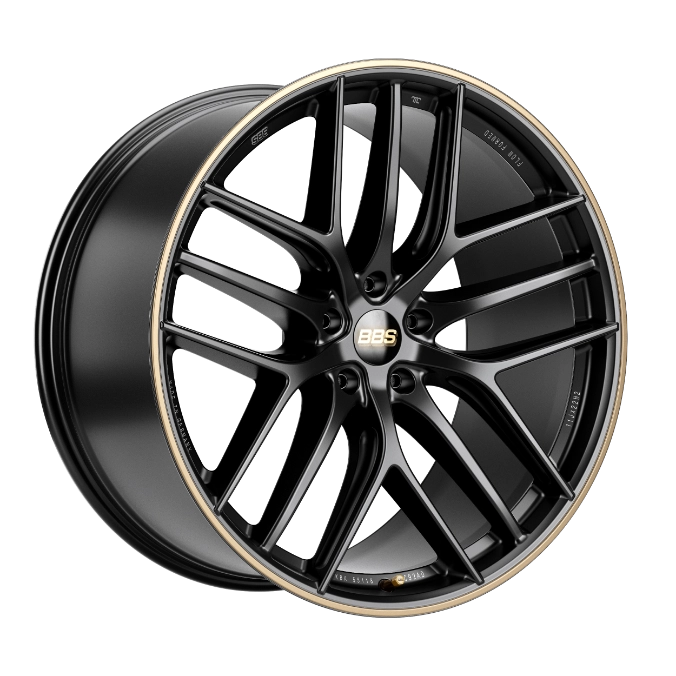 BBS CC-R in Satin Black Unlimited finish - 3/4 render