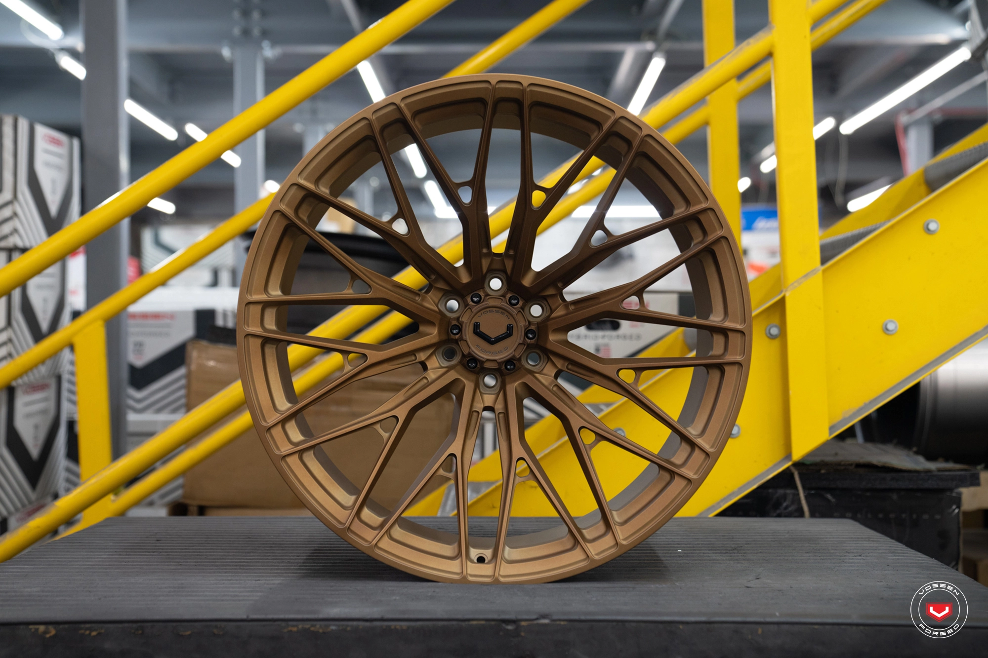 Vossen VFX-04 in Matte Brickell Bronze finish - 3/4 render
