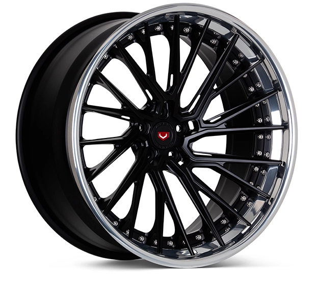 Vossen EVO-6TR (3-Piece) in Satin Black finish - 3/4 render