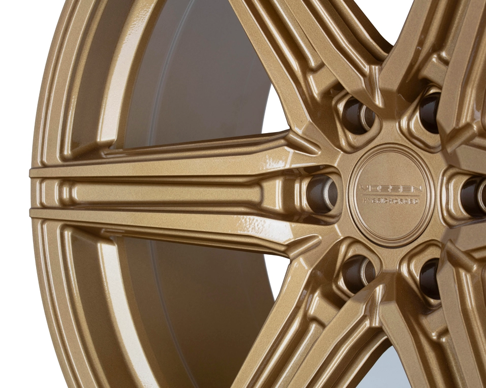 Vossen HF6-2 flow-formed wheel in Tinted Gloss Black - 3/4 angle hero render