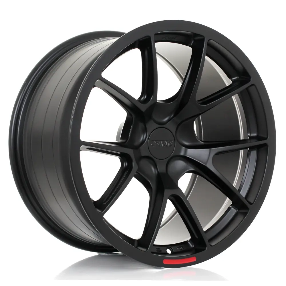 2Forge ZF9 flow-formed wheel - Matte Black finish, ten-spoke design