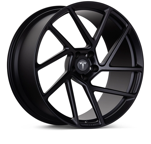 Vossen NV2 in Satin Black finish - 3/4 render