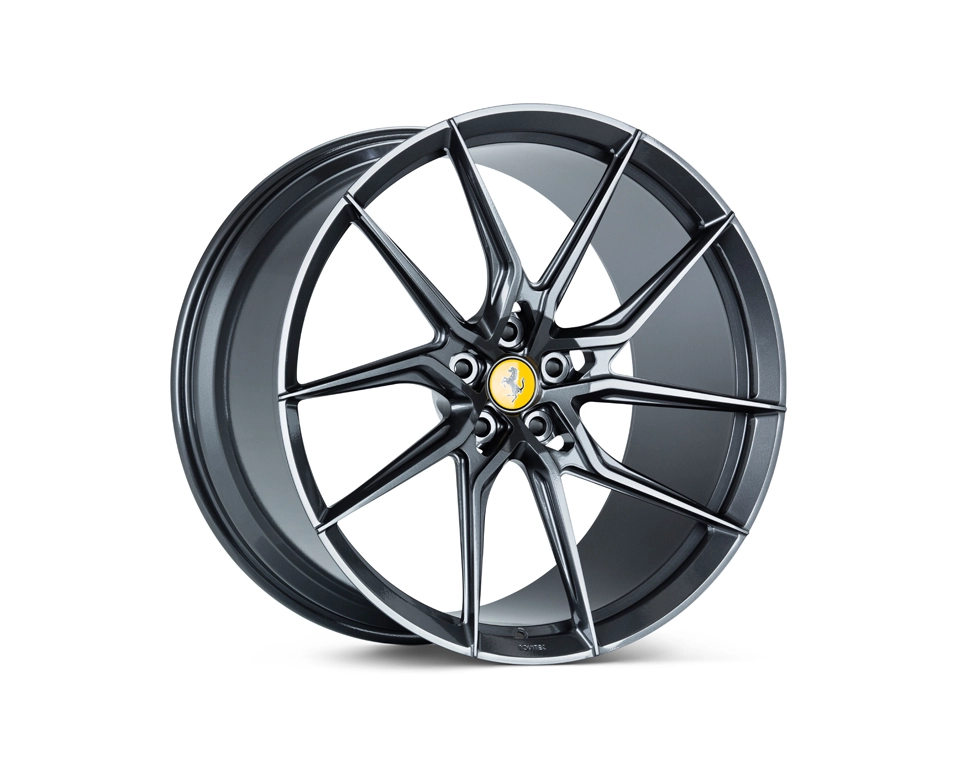 Vossen NF8 in Gloss Charcoal - front face render showing spoke and window geometry
