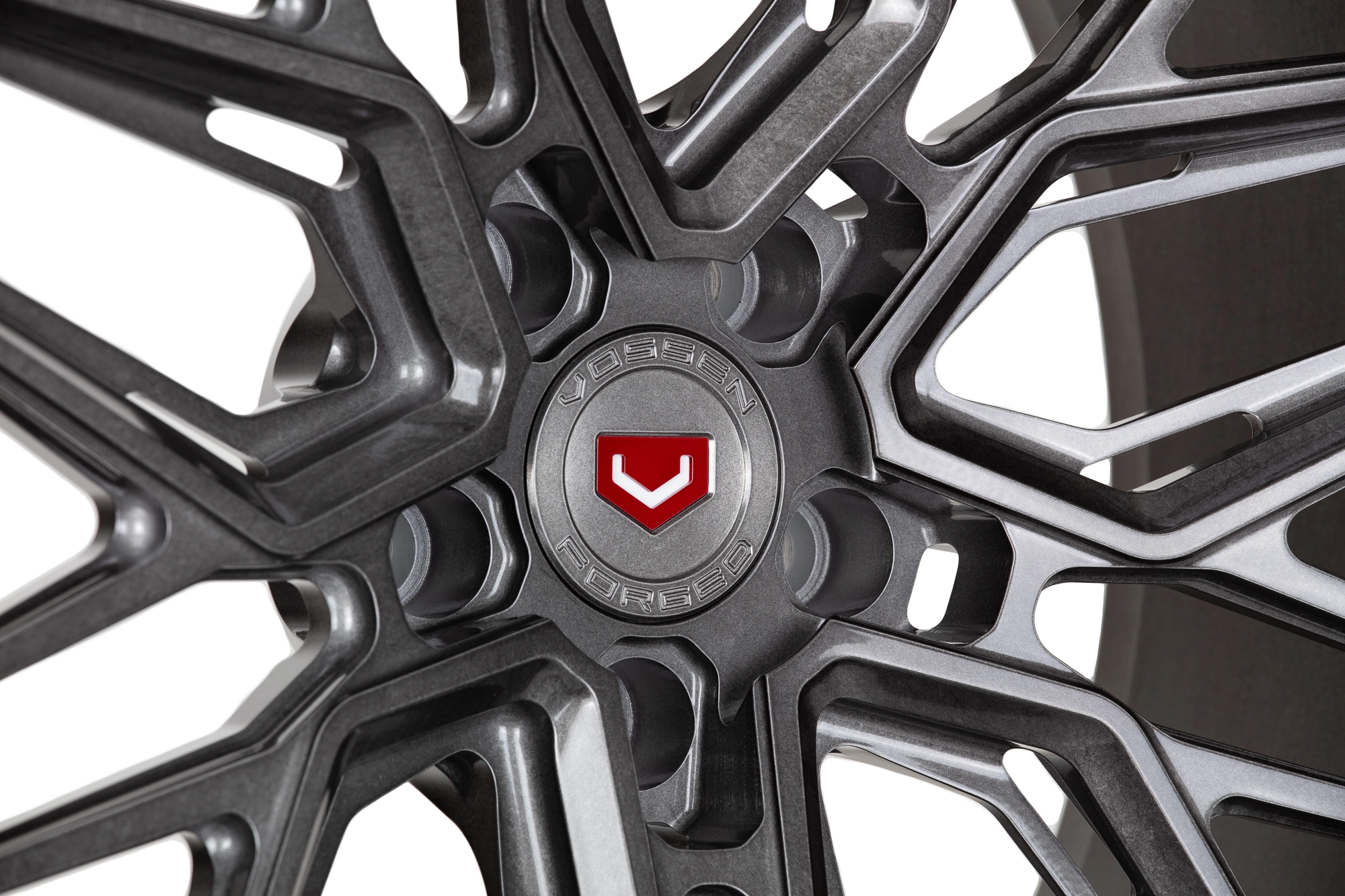 Vossen EVO-5R spoke detail showing high-relief cross-section