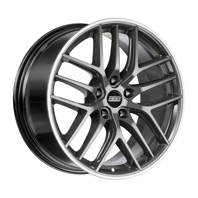 BBS CC-R in Satin Platinum finish - 3/4 render