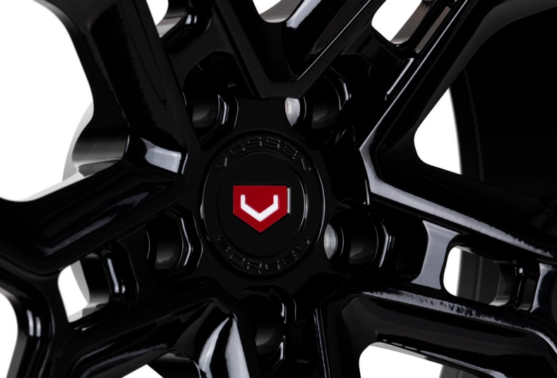 Vossen EVO-4 forged monoblock wheel in Dark Smoke - 3/4 angle render