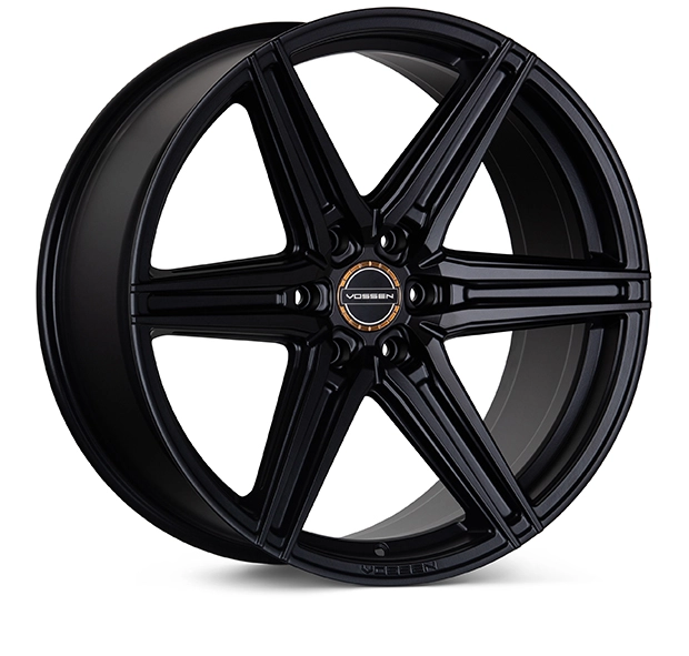 Vossen HF6-2 in Satin Black custom finish - 3/4 render variant