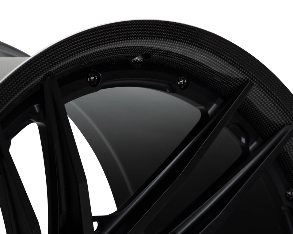 Vossen S21-03 Carbon in Satin Black finish - 3/4 render