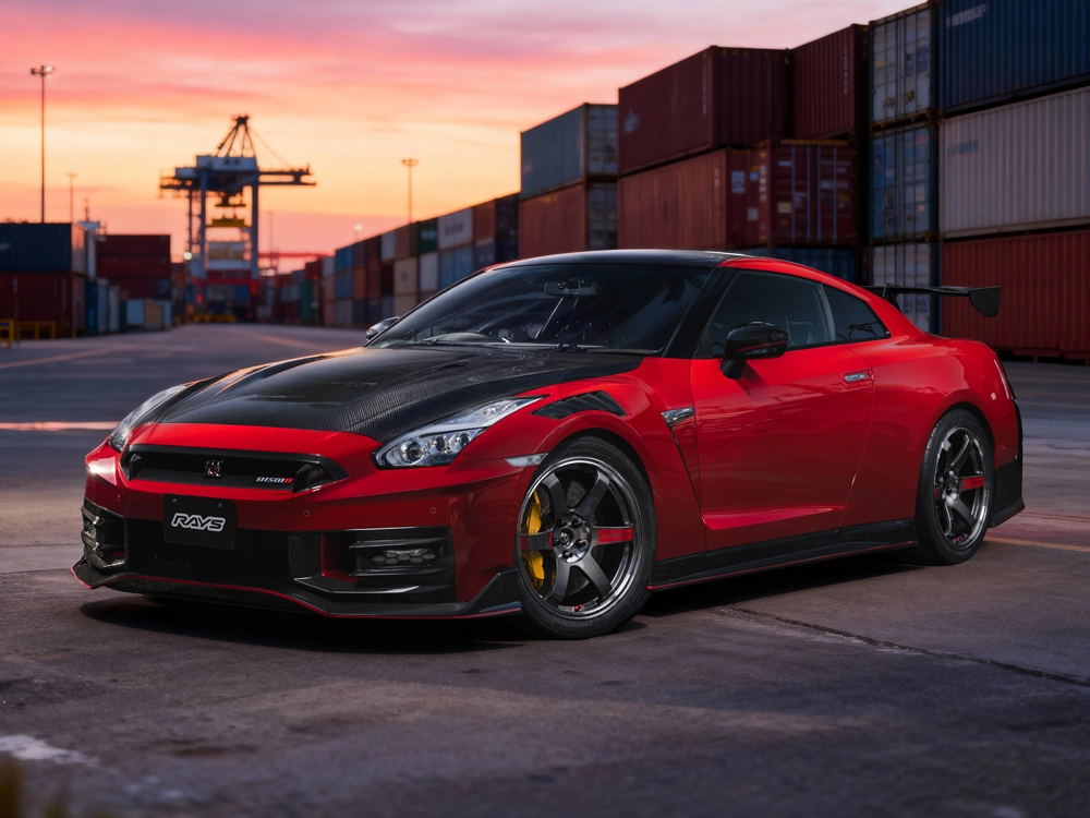 Volk Racing TE37 SAGA SL M-SPEC on Nissan GT-R Nismo - front view