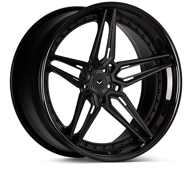 Vossen EVO-1R (3-Piece) in Satin Black finish - 3/4 angle render