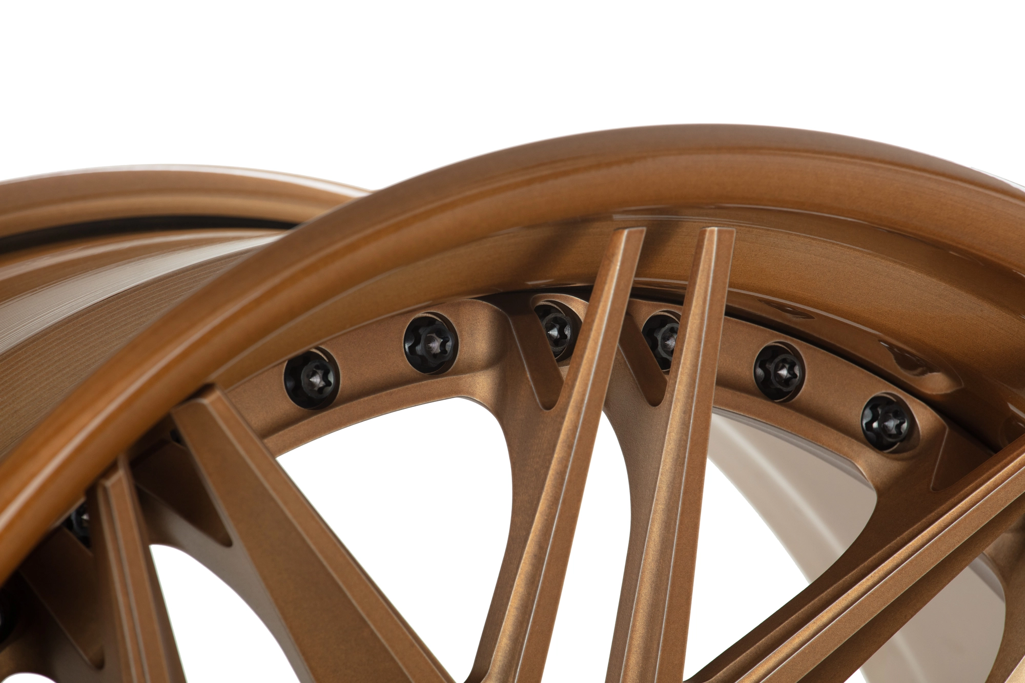 Vossen EVO-5 (3-Piece) three-piece forged wheel spoke and barrel detail