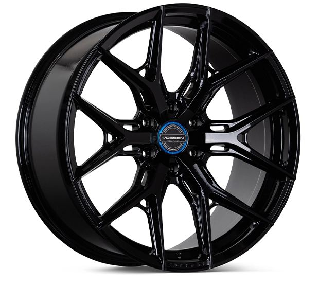 Vossen HF6-4 in Gloss Black finish - 3/4 render