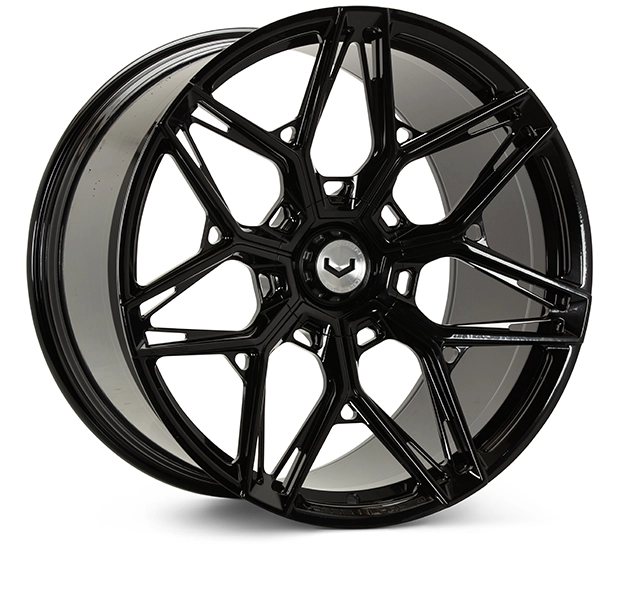 Vossen S21-08 in Gloss Black finish - 3/4 render