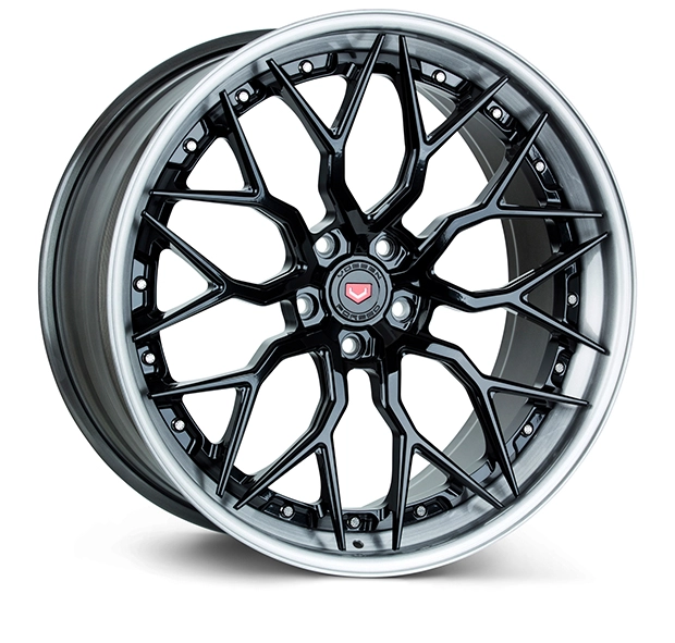 Vossen S17-01 (3-Piece) in Gloss Black finish - 3/4 render facing right