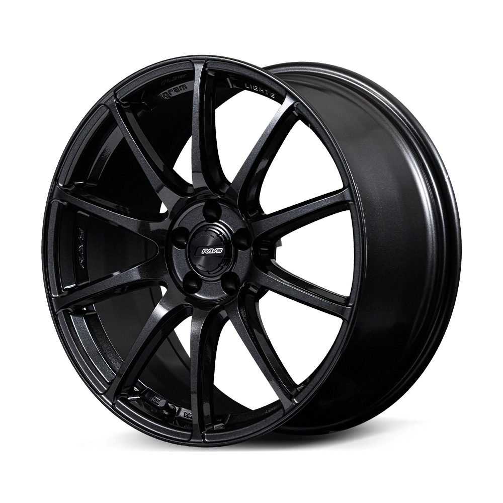 RAYS gramLIGHTS 57TR twin-spoke wheel in Olive Ball finish - 3/4 angle render