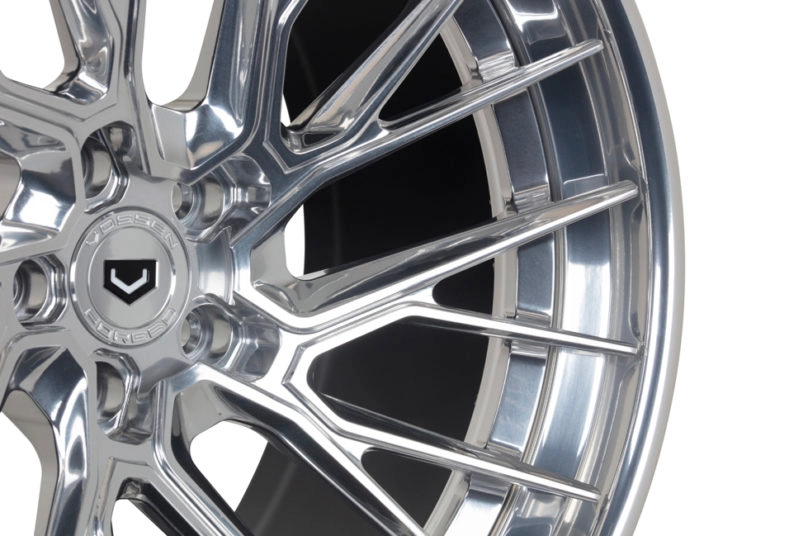 Vossen EVO-6T (3-Piece) three-piece forged wheel - angular spoke profile close-up
