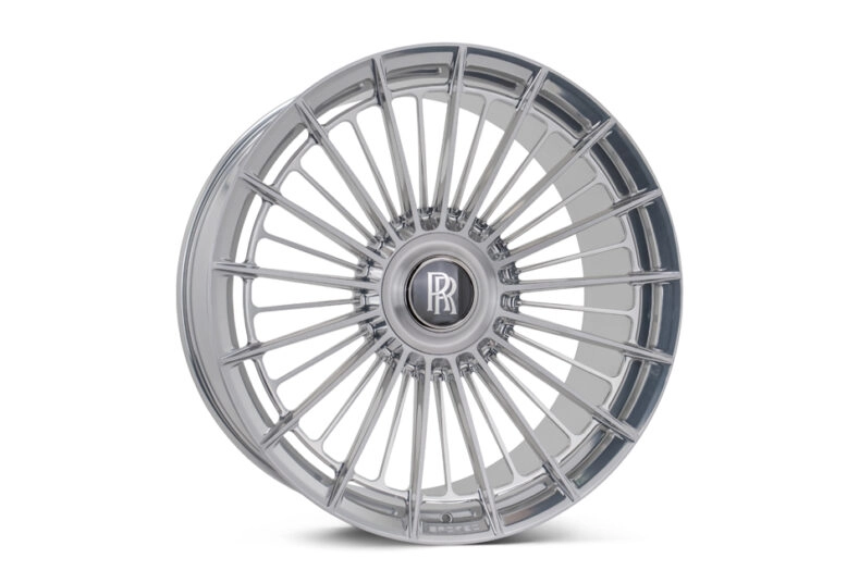 Vossen SP4 forged monoblock wheel in Gloss Clear finish - 3/4 angle render for Rolls-Royce