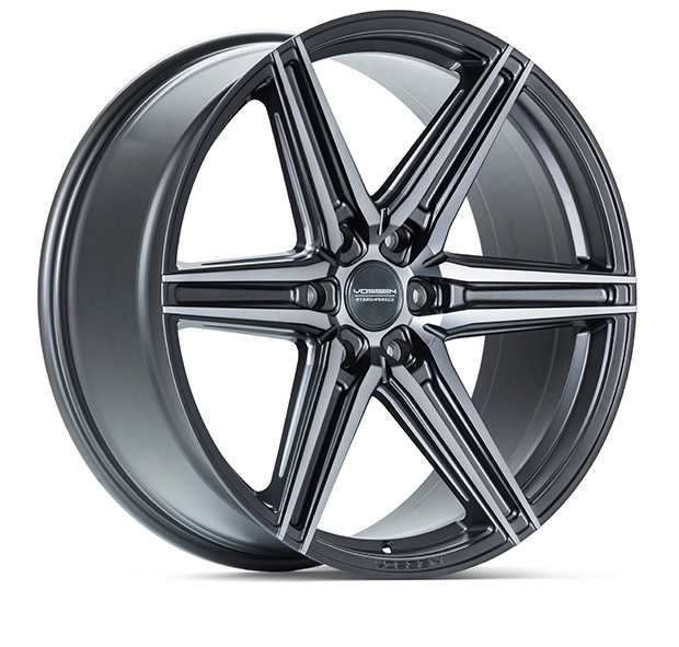 Vossen HF6-2 in Tinted Matte Gunmetal finish - 3/4 render