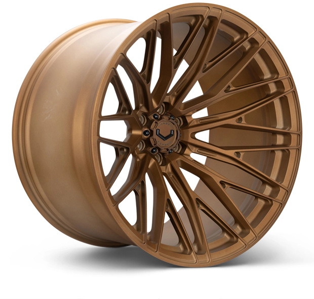 Vossen VFX-04 forged monoblock wheel in Matte Brickell Bronze - 3/4 angle render