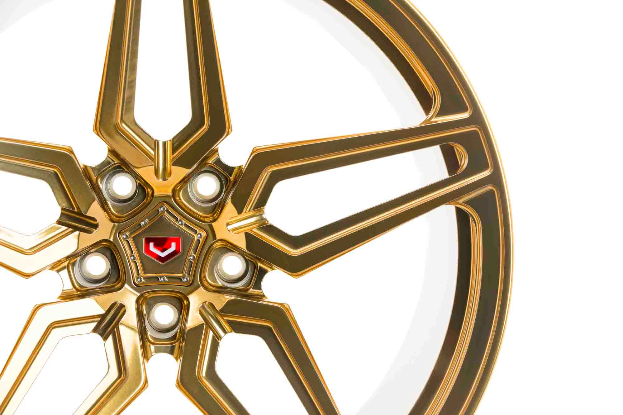 Vossen M-X1 (Monoblock) Imperial Gold spoke detail