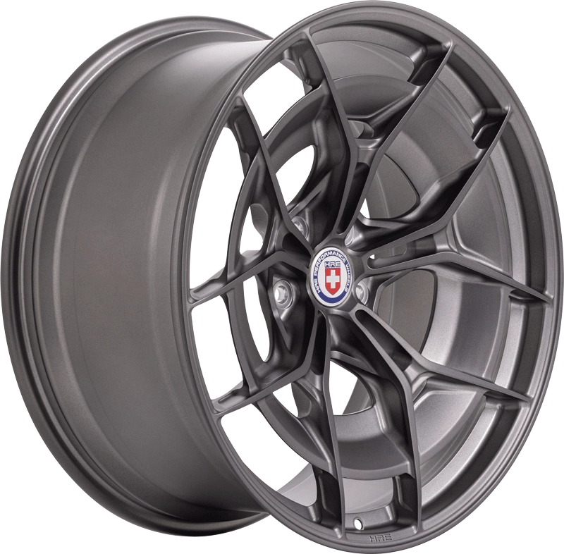 HRE P301 forged monoblock wheel in Frozen Polished Dark Clear - 3/4 angle render