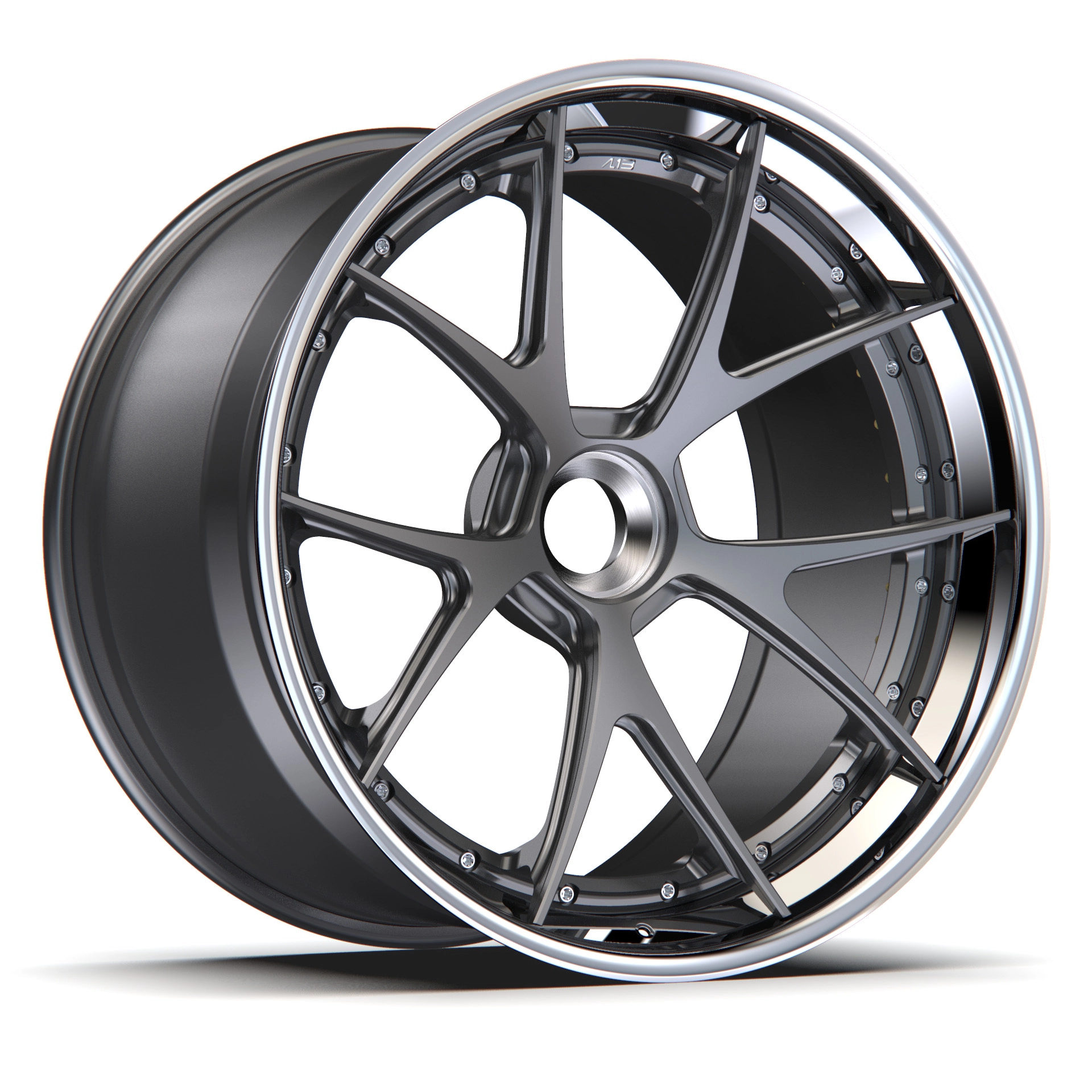 AL 13 D011 (3-Piece) in Polished Clear finish - 3/4 render