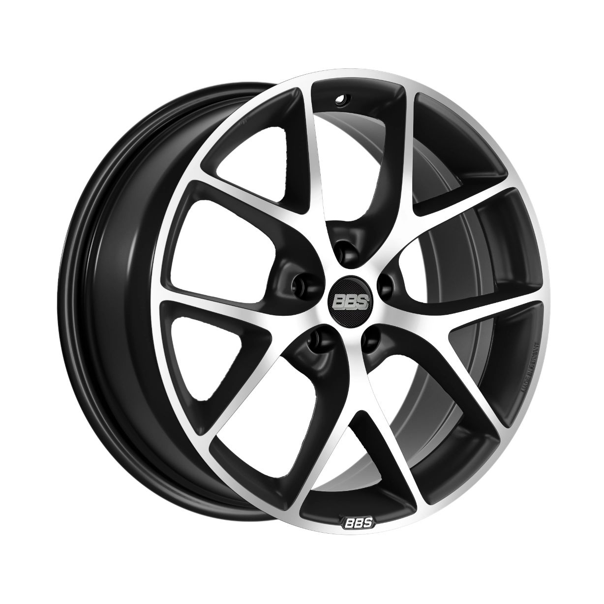 BBS SR in Volcano Grey Diamond-Cut finish - 3/4 render