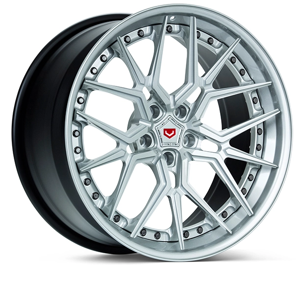 Vossen M-X3 (3-Piece) forged wheel in Satin Black - 3/4 facing right render