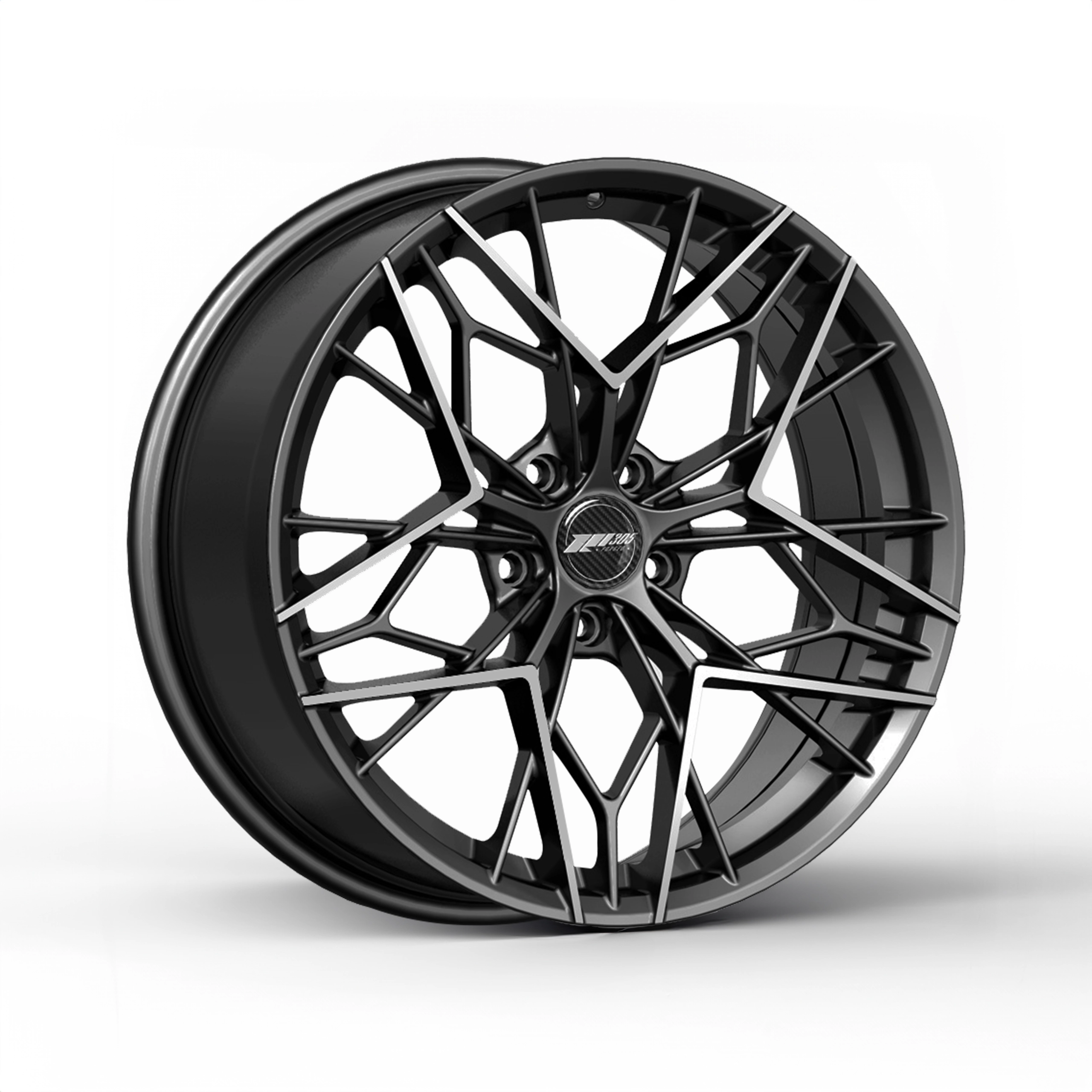 305 Forged FT120 - 3/4 render, Midnight Black finish