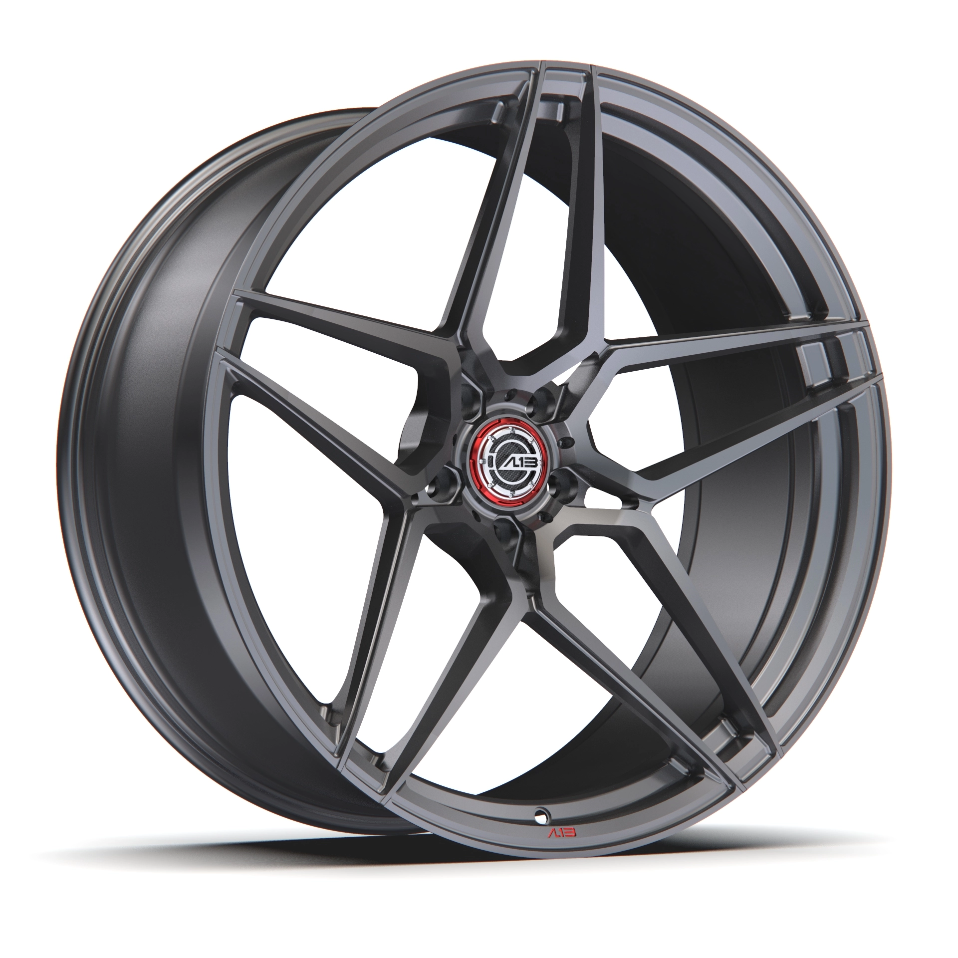AL 13 D002 forged monoblock wheel - 3/4 angle render
