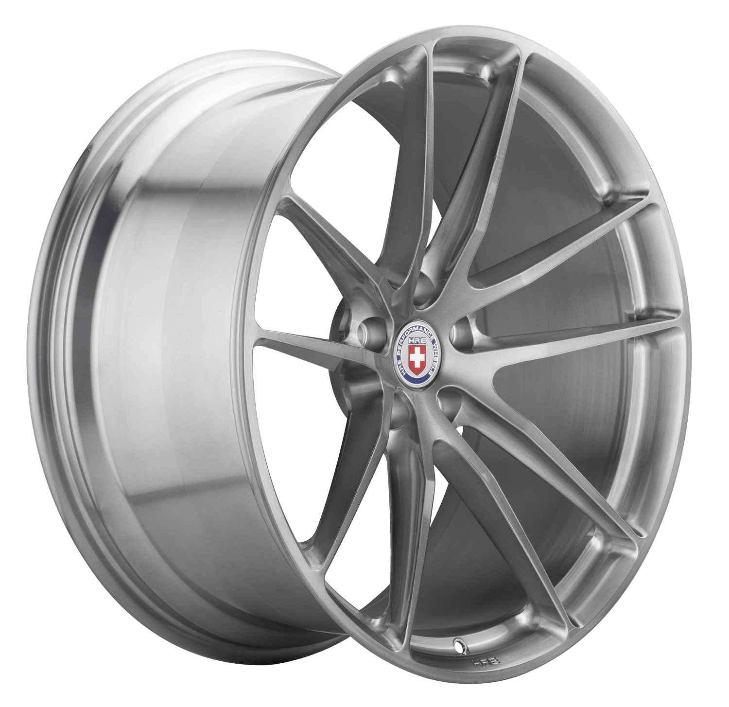 HRE P104 forged monoblock wheel - 3/4 angle render