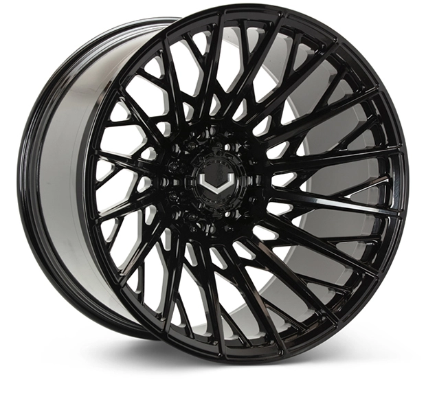 Vossen VFX-02T in Gloss Black finish - 3/4 render