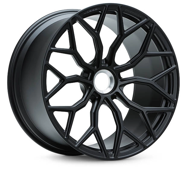Vossen S17-01 (Monoblock) in Satin Black finish - 3/4 render facing right