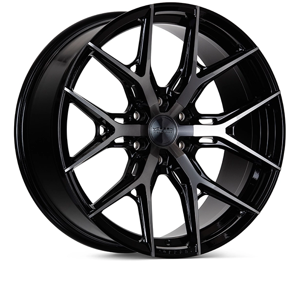 Vossen HF6-4 in Tinted Gloss Black finish - 3/4 render