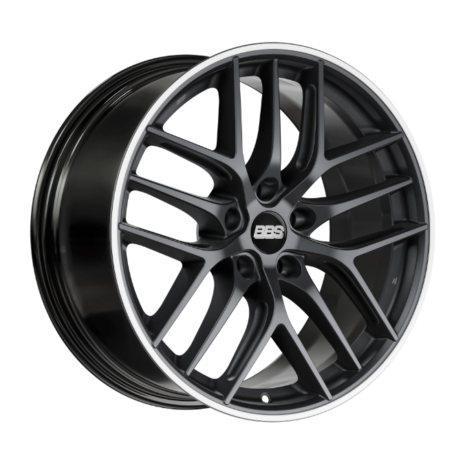 BBS CC-R in Satin Black finish - 3/4 render