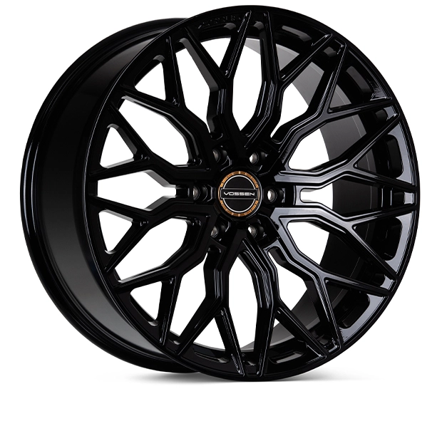 Vossen HF6-3 in Gloss Black finish - 3/4 render