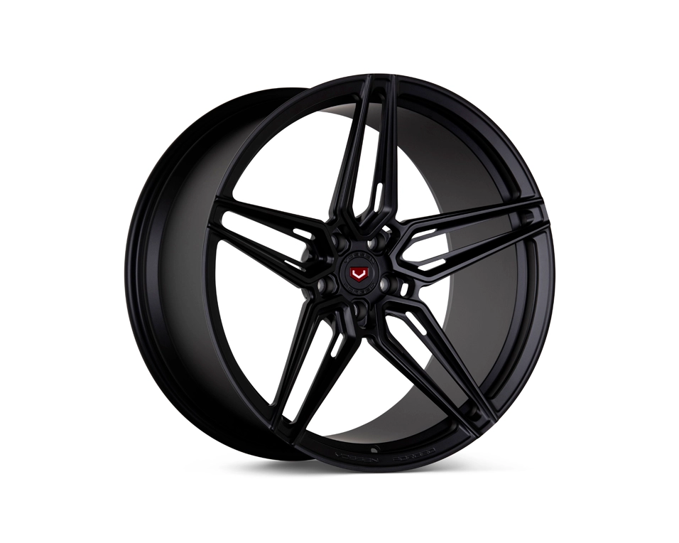 Vossen EVO-1R forged monoblock wheel in Satin Black - front face view
