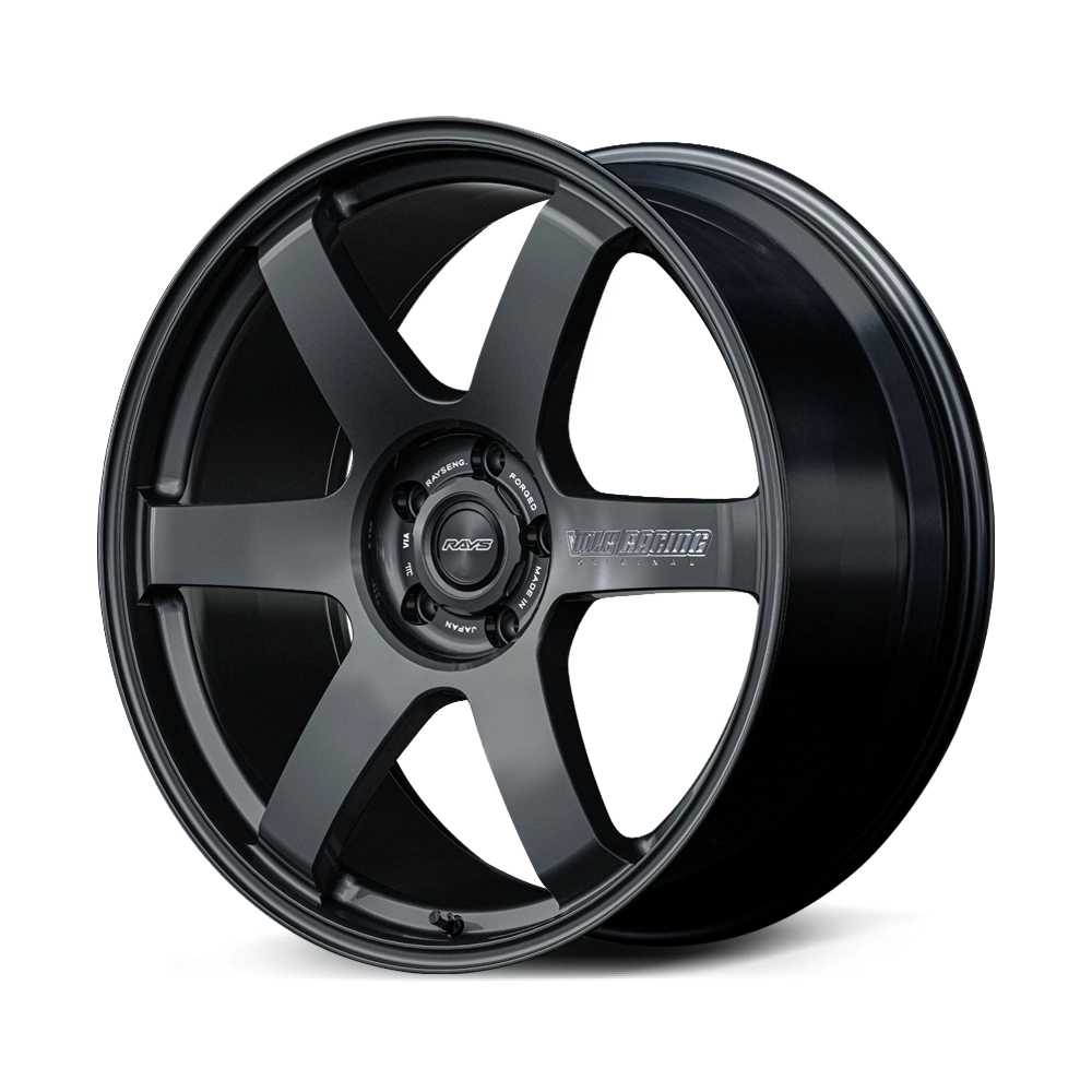 Volk Racing TE37GC in Semigloss Black finish - 3/4 render