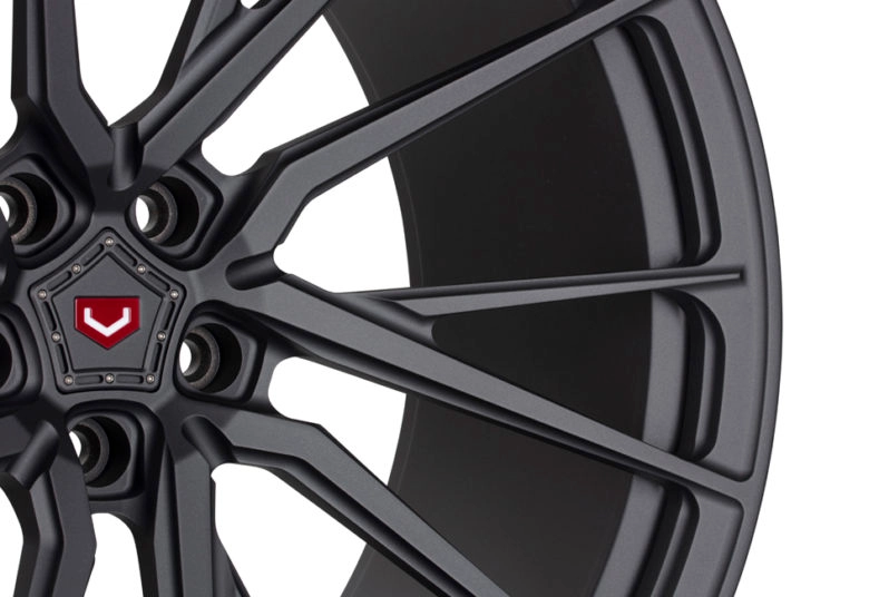 Vossen M-X4T in Denim Blue on vehicle - side detail