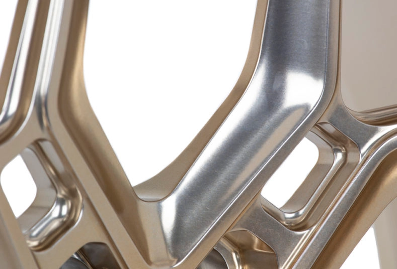 Vossen EVO-4 forged monoblock wheel in Patina Gold - 3/4 angle render